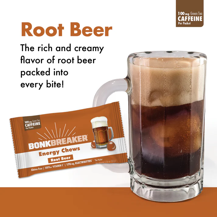BonkBreaker Energy Chews (Root Beer w/ Caffeine) - 1 PACK