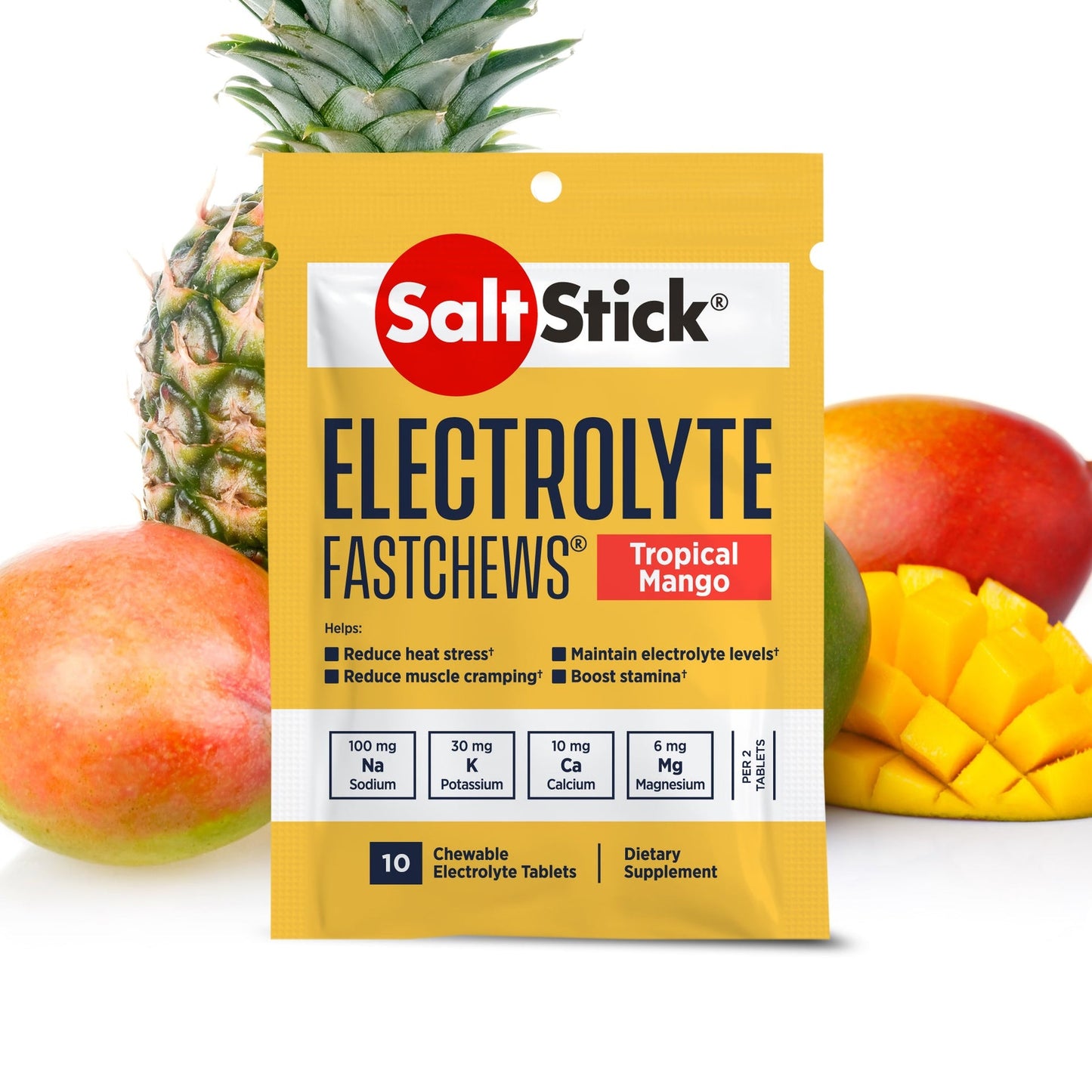SaltStick Electrolyte Tropical Mango Fastchews - Bottle 60ct.