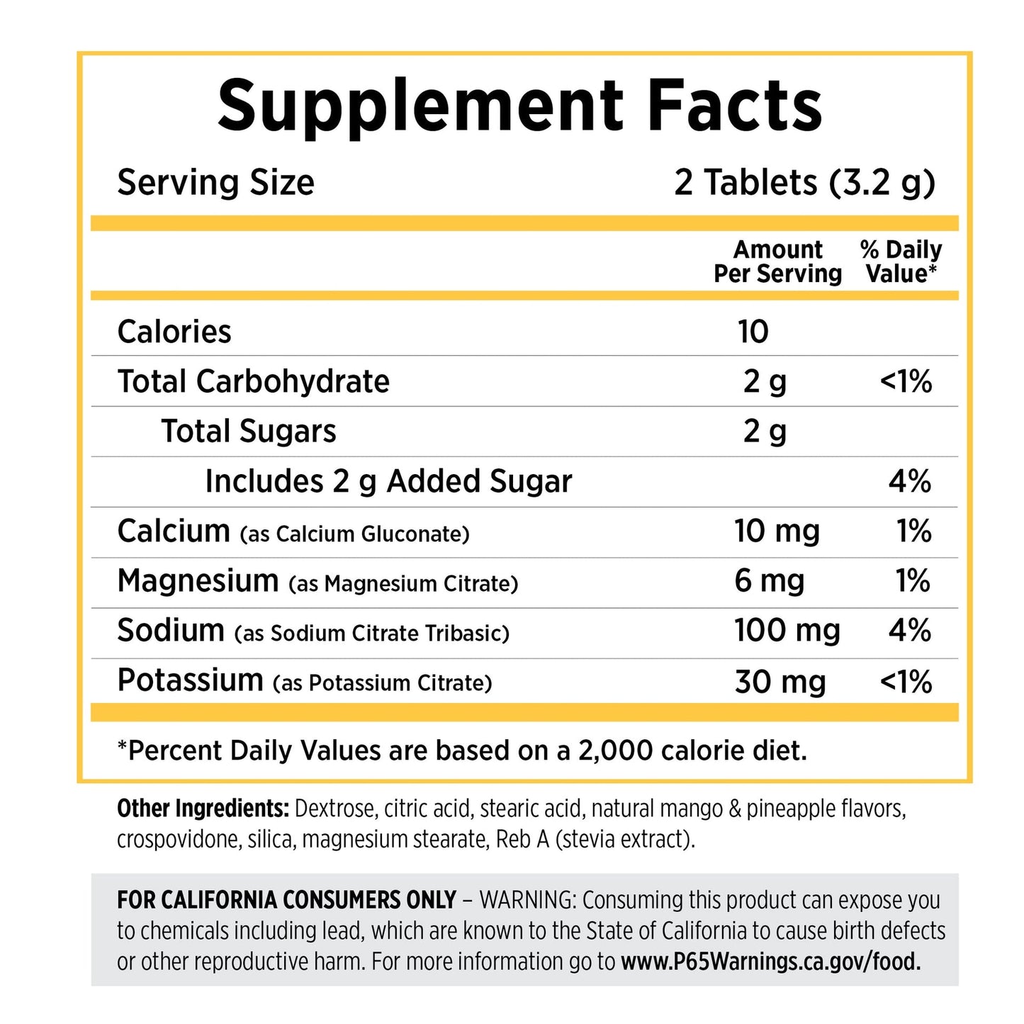 SaltStick Electrolyte Tropical Mango Fastchews - Bottle 60ct.