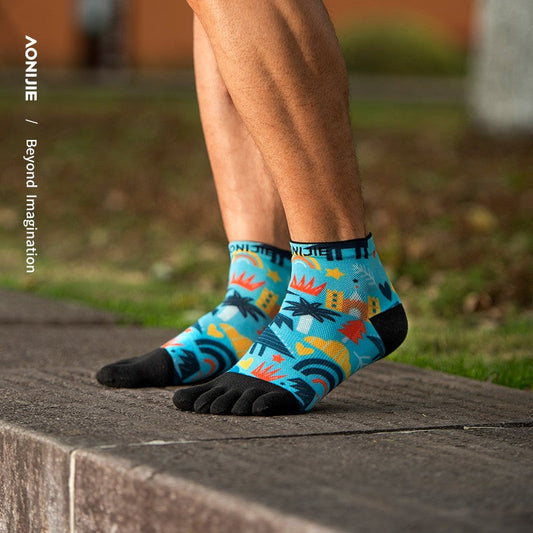 AONIJIE E4842 Sports Quick Drying Split Toe Socks 3 Pairs - LARGE