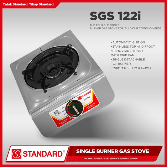 STANDARD Gas Stove Single Burner LPG - BURNER ONLY -SGS 122S