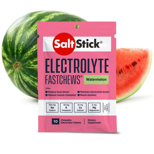 Saltstick Electrolyte Fastchews (Watermelon) - Packet of 10 Chewable Tablets