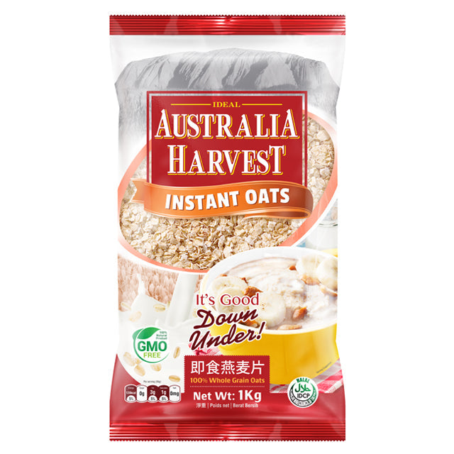 1 CASE - AUSTRALIA HARVEST Instant Oats (1KG x 15 packs)