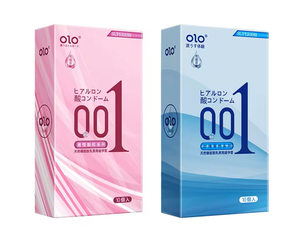 OLO JAPANESE ULTRA THIN CONDOM (10PCS )- Square Packaging