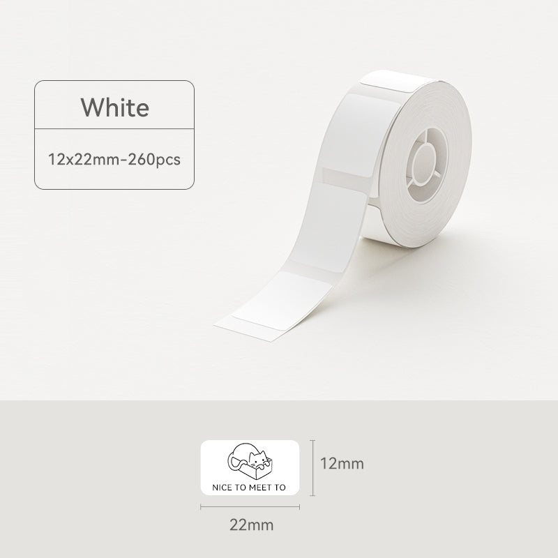 NIIMBOT [ D11/D110/D101/H1S ] Printable Thermal Label Sticker Paper - White 12-15mm
