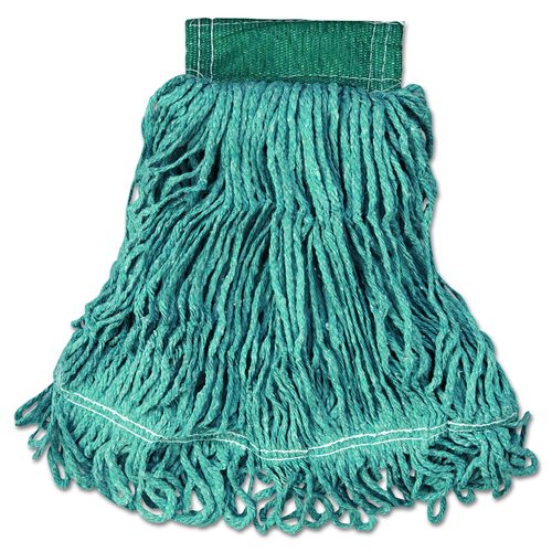 RUBBERMAID Super Stitch Blend Mop 1" HEADBAND [Green] - MEDIUM