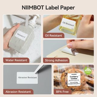 NIIMBOT [ B21/B1/B3S ] Printable Thermal Label Sticker Paper - White 20-50mm
