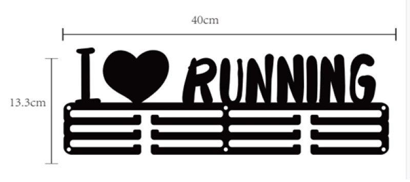 Medal Hanger - I LOVE RUNNING  [Metal]