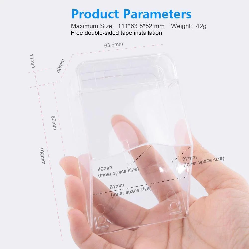 Waterproof Cover for Wireless Doorbell Home Door - Transparent