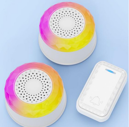 SMATRUL Wireless Door Bell [2 BUTTONS - 1 RECEIVER] - White