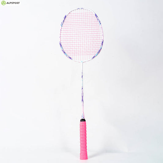 ALP SPORT TXCF 1pc 4U BADMINTON RACKET - ALP Cherry Carbon Fiber Pink & Purple Goddess Model