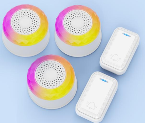 SMATRUL Wireless Door Bell [2 BUTTONS - 3 RECEIVERS] - White