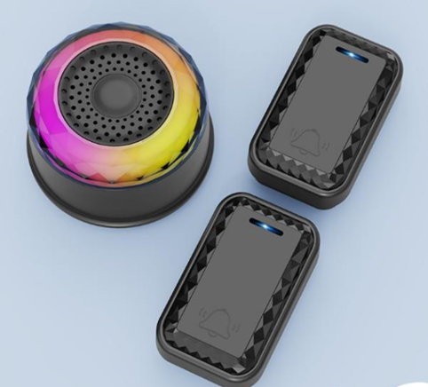 SMATRUL Wireless Door Bell [1 RECEIVER - 2 BUTTONS] - Black