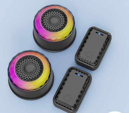 SMATRUL Wireless Door Bell [2 RECEIVERS - 2 BUTTONS] - Black