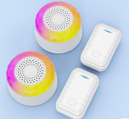 SMATRUL Wireless Door Bell [2 BUTTONS - 2 RECEIVERS] - White