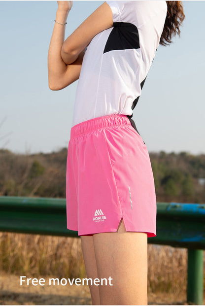 Aonijie FW6199 Quick-drying Outdoor Running Shorts - PINK
