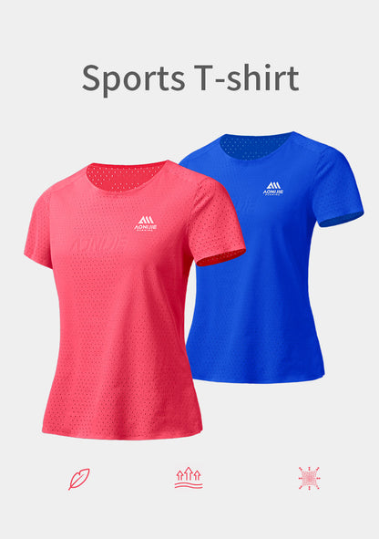 Aonijie FW6191 Breathable Women's Short Sleeves Sports T-shirts- PINK