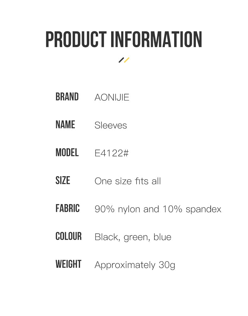AONIJIE E4122 UV Sun Protection Sleeves - GREEN