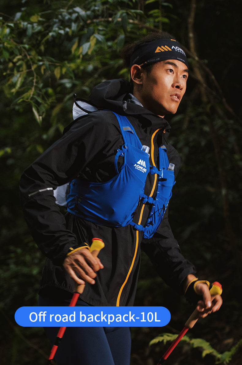 AONIJIE C9116 Breathable Hydration Running Vest Backpack 10L - BLUE (LARGE)