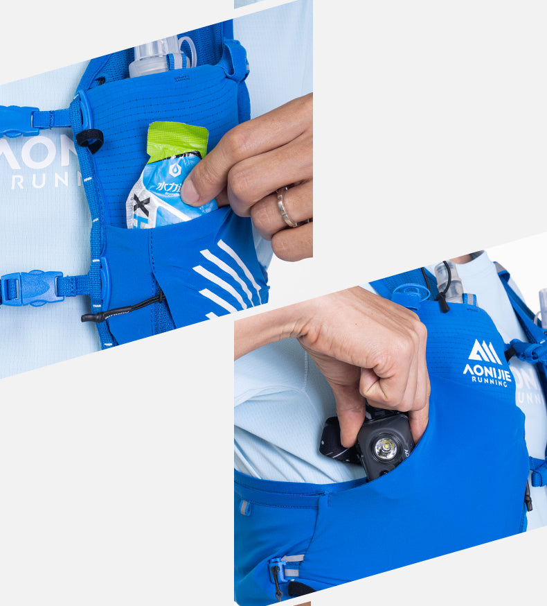AONIJIE C9116 Breathable Hydration Running Vest Backpack 10L - BLUE (LARGE)