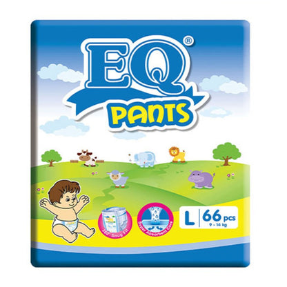 EQ Pants Baby Diapers [ MEGA PACK 66 PCS ] - LARGE
