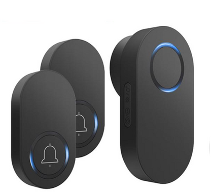 SMATRUL Wireless Doorbell BATTERY MODEL [2 BUTTONS - 1 RECEIVER] - Black