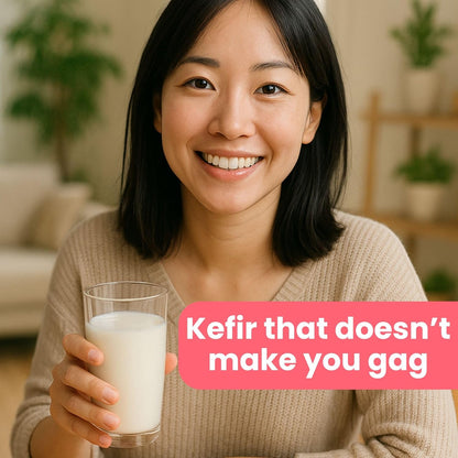DIETARY FIBER +JAPANESE ORIGINAL KEFIR STARTER CULTURE (yogurt - style) 12 SACHETS IN 1 POUCH - 1 sachet makes 1 liter