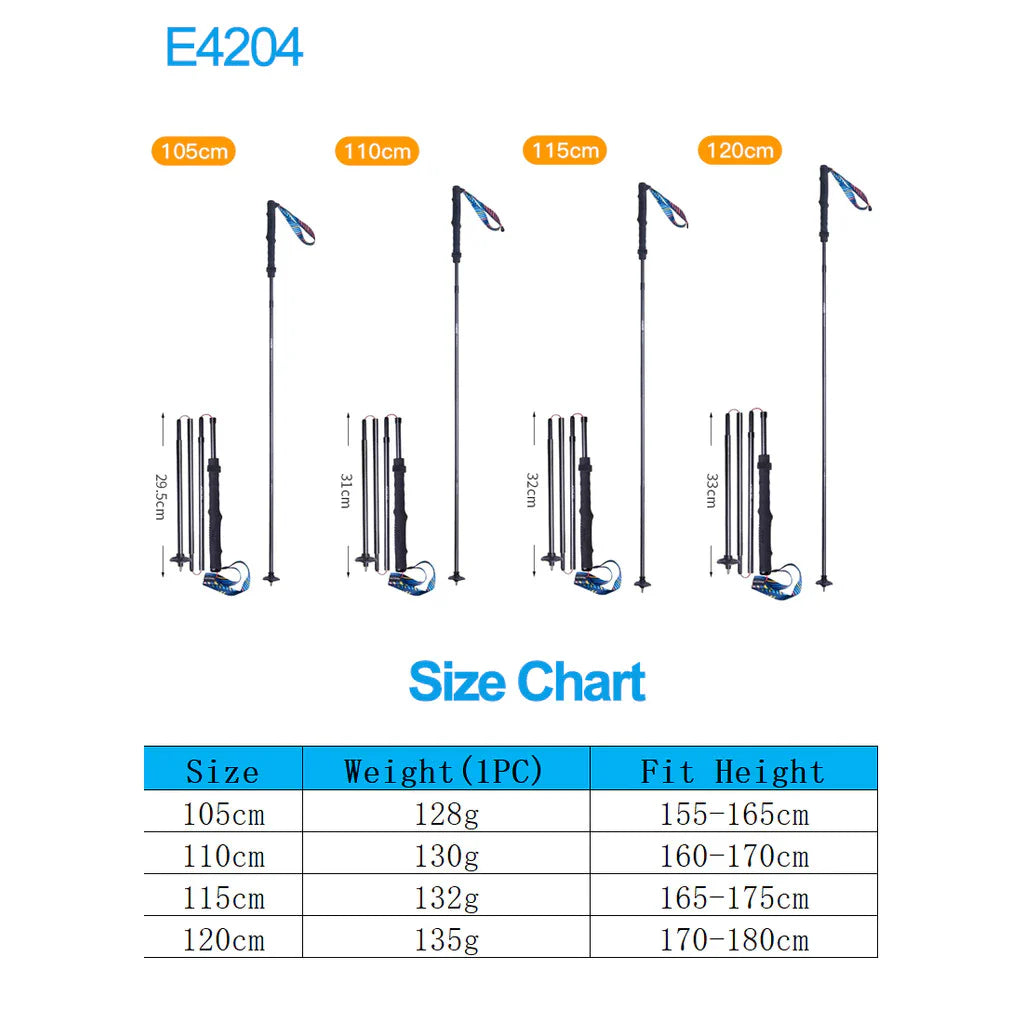AONIJIE E4204  Carbon Fiber Hiking Pole [2 PCS]