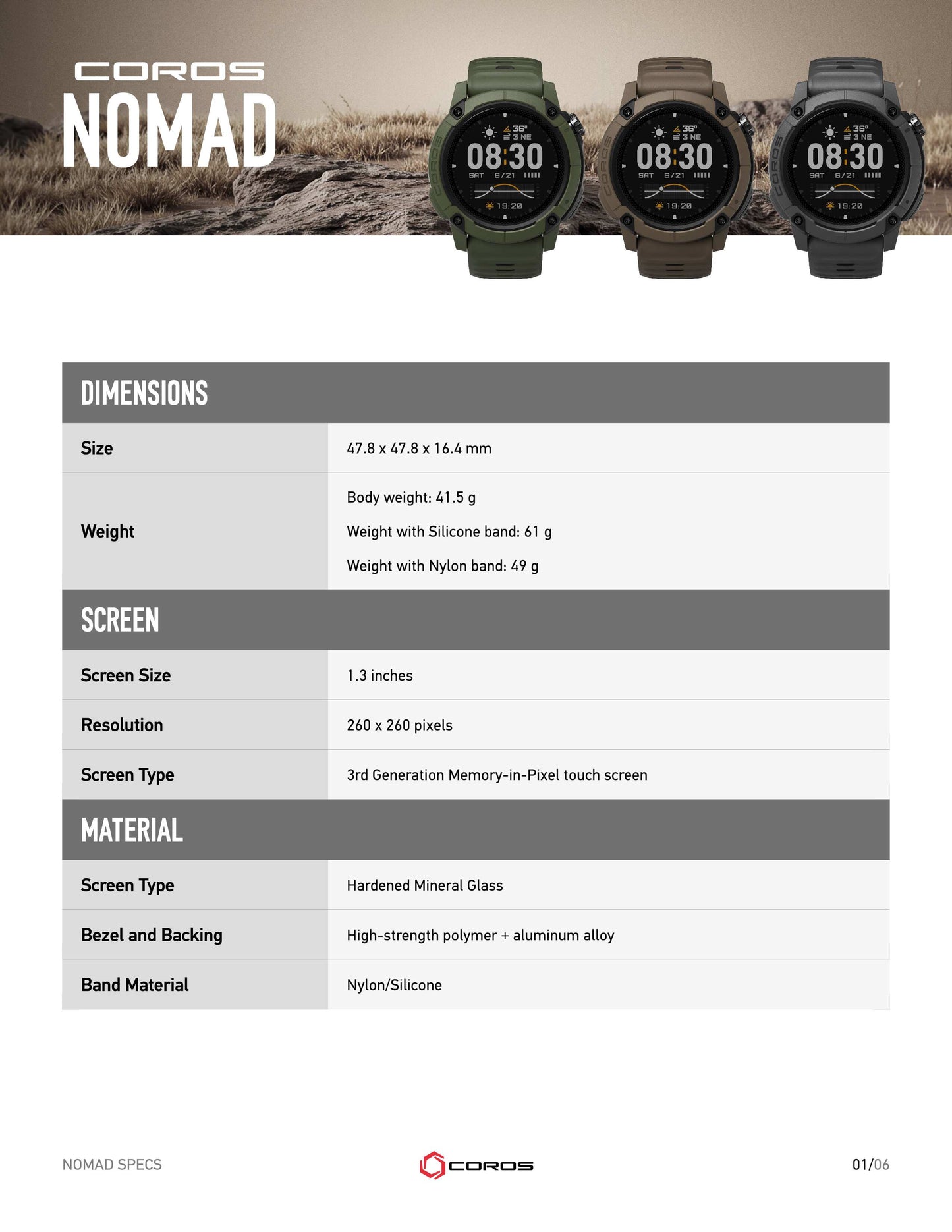 COROS NOMAD GPS Sports Watch
