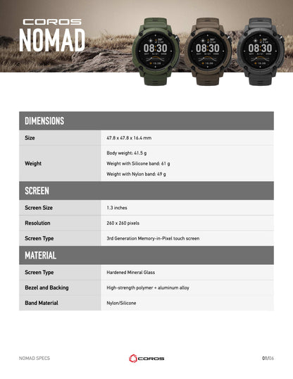 COROS NOMAD GPS Sports Watch