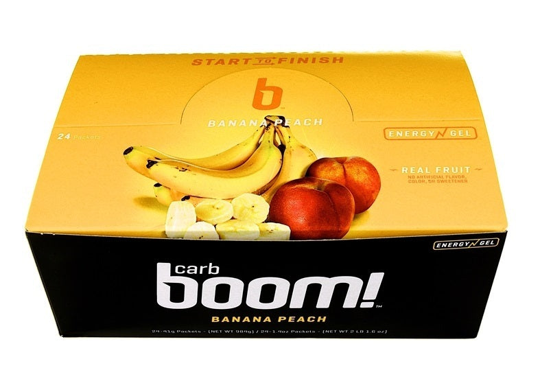 10 pcs BANANA PEACH Carb Boom Energy Gel Single Serve Packet Sachet 41g