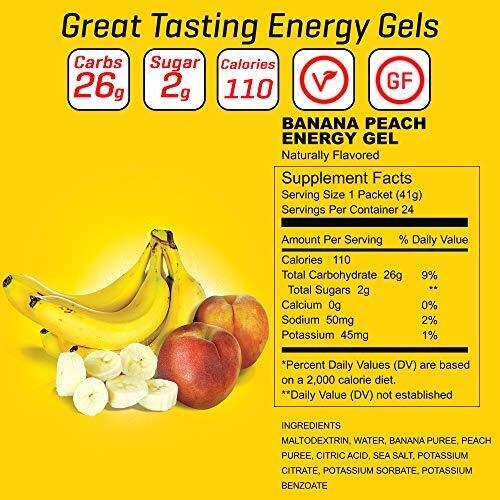 Carb BOOM Energy Gel [BANANA PEACH] Single Serve Packet Sachet 41g - EXP DATE MAY 23, 2026