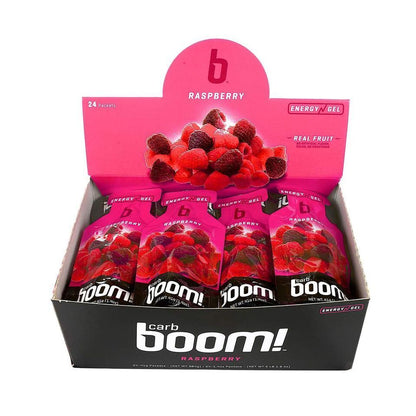 Carb BOOM Energy Gel [RASPBERRY] Single Serve Packet Sachet 41g - EXP DATE MAY 23, 2026