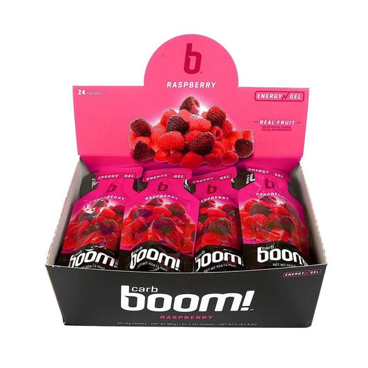 10 pcs RASPBERRY Carb Boom Energy Gel Single Serve Packet Sachet 41g