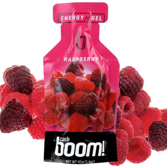Carb BOOM Energy Gel [RASPBERRY] Single Serve Packet Sachet 41g - EXP DATE MAY 23, 2026