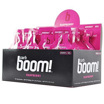 Carb BOOM Energy Gel [RASPBERRY] Single Serve Packet Sachet 41g - EXP DATE MAY 23, 2026