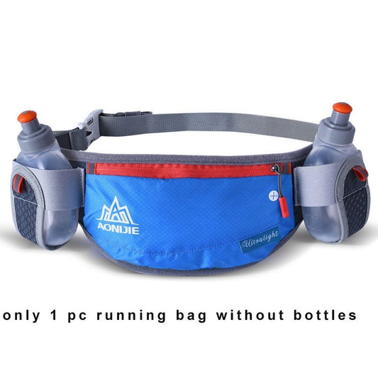 AONIJIE Running Hydration Belt [with 2 pockets for 170ML water bottles]  - BLUE