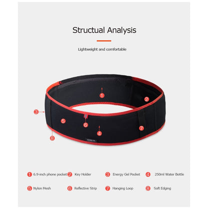 AONIJIE Slim Waist Belt with 250ML Soft Flask  [BLACK S/M]
