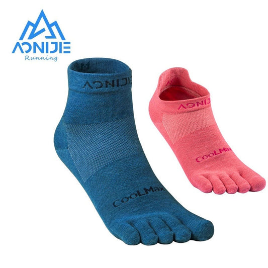AONIJIE Cool Max Toe Socks [Black] - LARGE