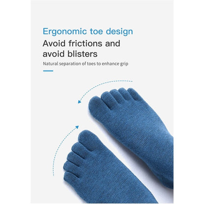 AONIJIE Mid Calf Toe Socks [Blue] - LARGE