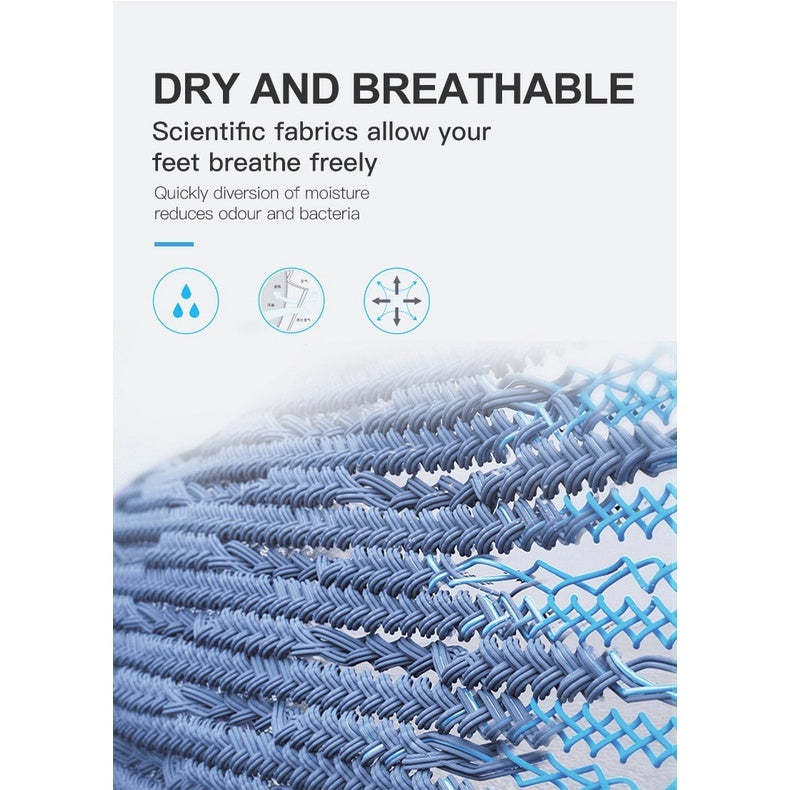 AONIJIE Mid Calf Toe Socks [Blue] - LARGE
