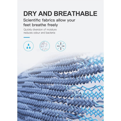 AONIJIE Mid Calf Toe Socks [Blue] - LARGE