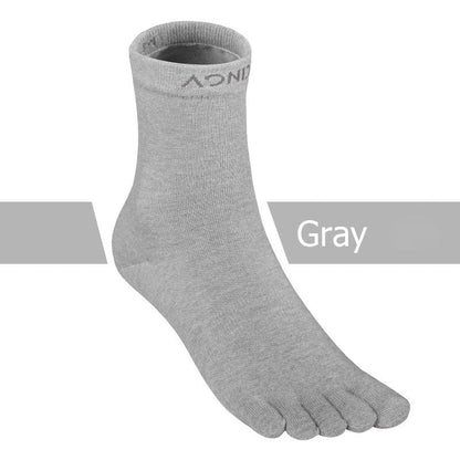 AONIJIE Mid Calf Toe Socks [Gray] - LARGE