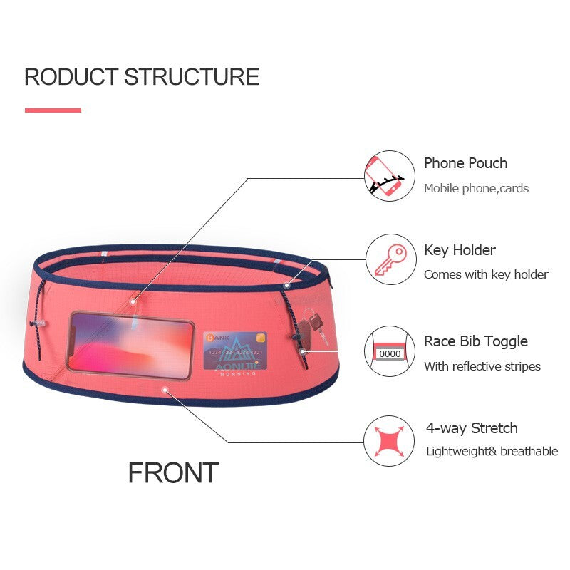 AONIJIE Ultralight WAIST BELT [M/L] - PINK