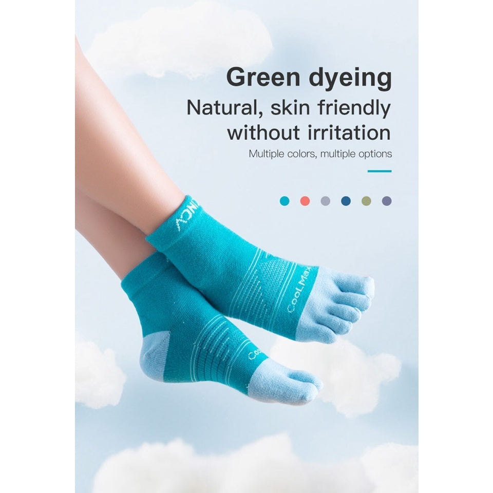 AONIJIE Cool Max Toe Socks [Green] - MEDIUM