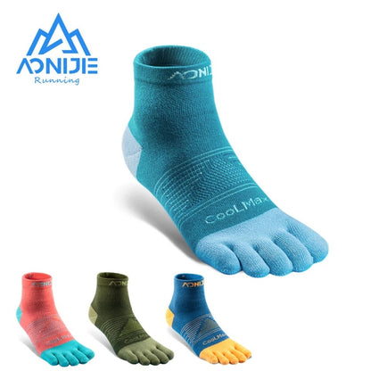 AONIJIE Cool Max Toe Socks [Green] - MEDIUM