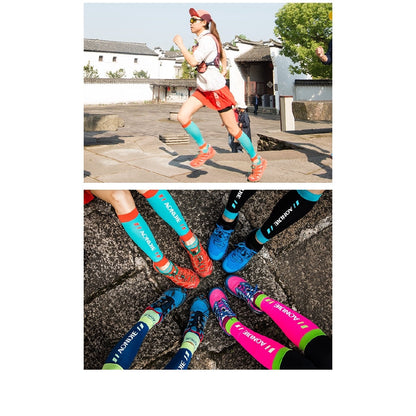 Aonijie CALF COMPRESSION LEG SLEEVES - BLUE LARGE