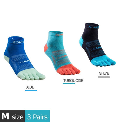 AONIJIE E4802 Cool Max Toe Socks [3 pairs] - MEDIUM