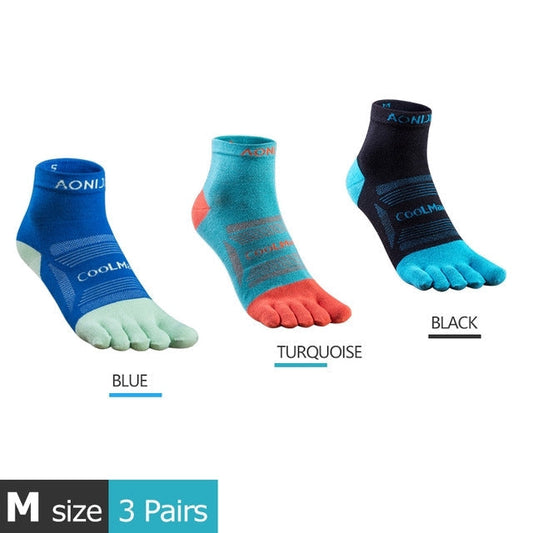 AONIJIE E4802 Cool Max Toe Socks [3 pairs] - MEDIUM