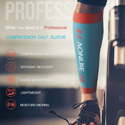 AONIJIE Calf Compression Leg sleeves [Small] -  LAKE BLUE